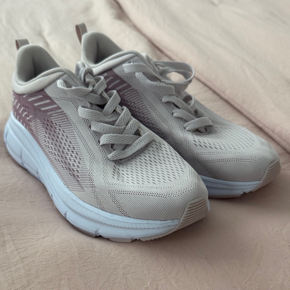 RBX Women's White and Light Pink Sneakers